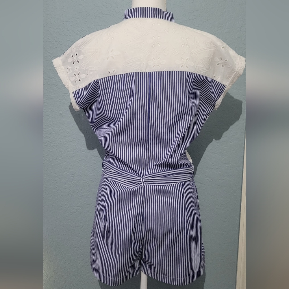 Zara Basic Striped And Embroidery Romer - Picture 4 of 13